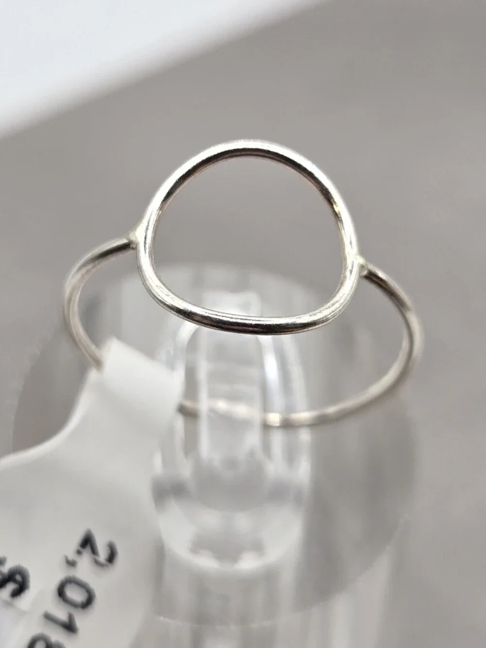 Sterling Silver Ring Wire Circle Outline Size sz7 Fairy Boho Dainty Delicate 925